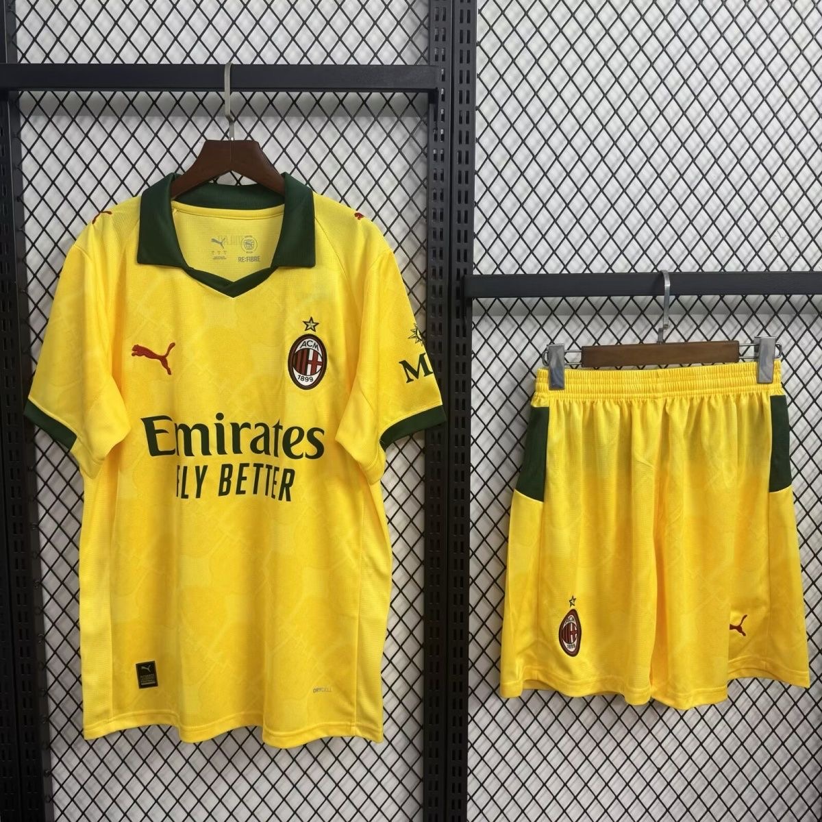 AC Milan Soccer Jersey Third Away Kids Kit Jersey+Shorts 2025/26
