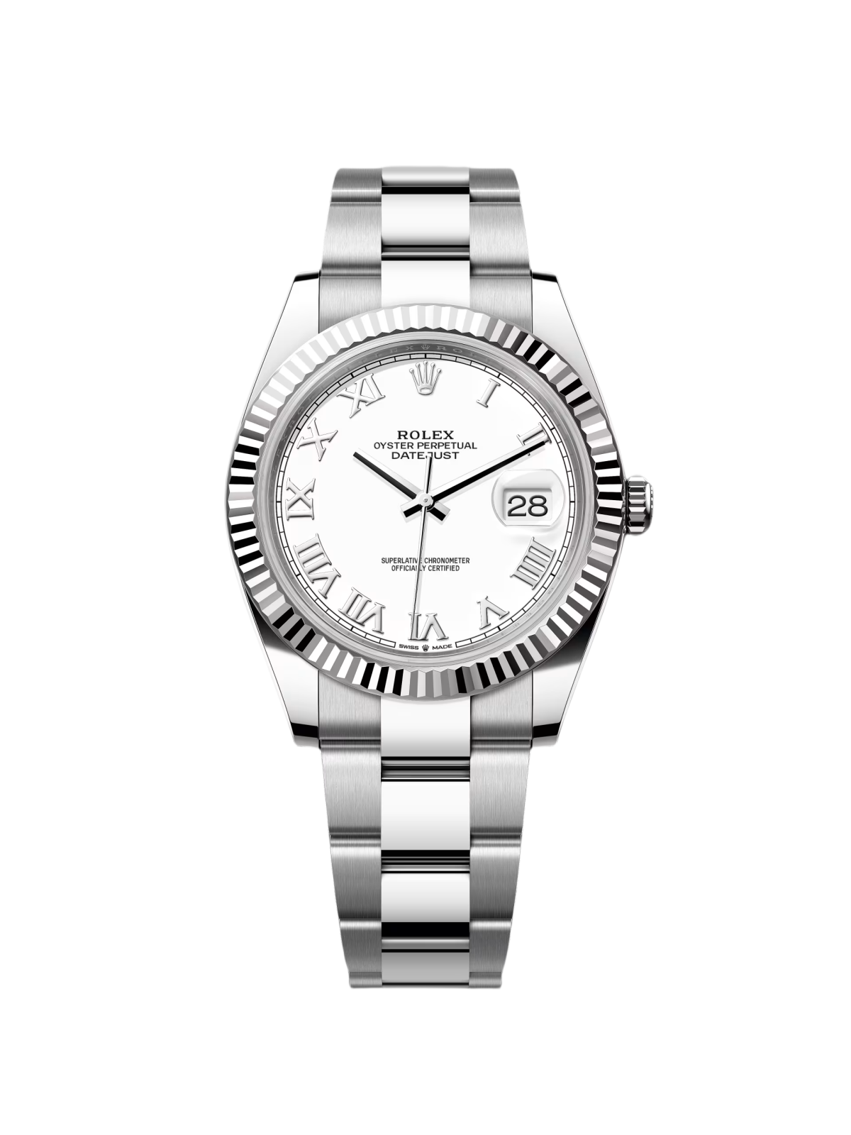[2026 Mirror Grade]RLX  Datejust 41mm 126334 White Roman Oyster Stainless Steel Mens Watch
