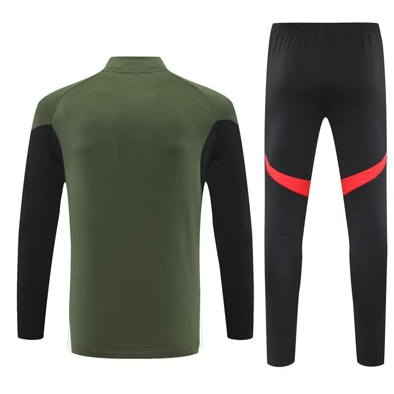 2025-26 Bayern Munich Green Training Kits Long Football Track suits