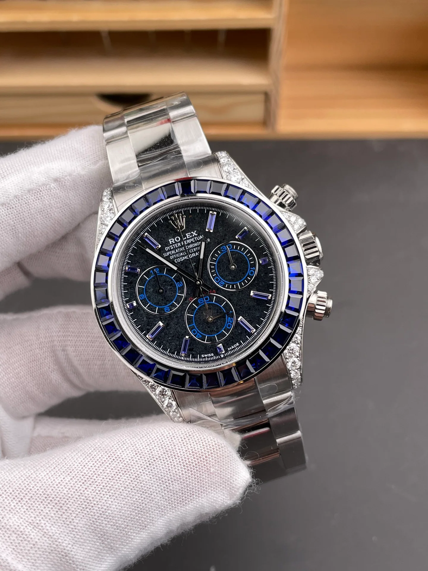 Hidden Edition Daytona Lab Grown Blue Bezel