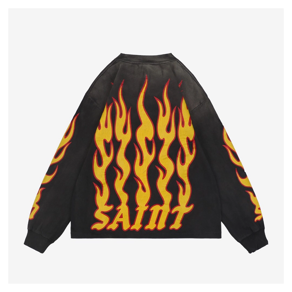 Saint Michael Flame Large Letter Print Shirt