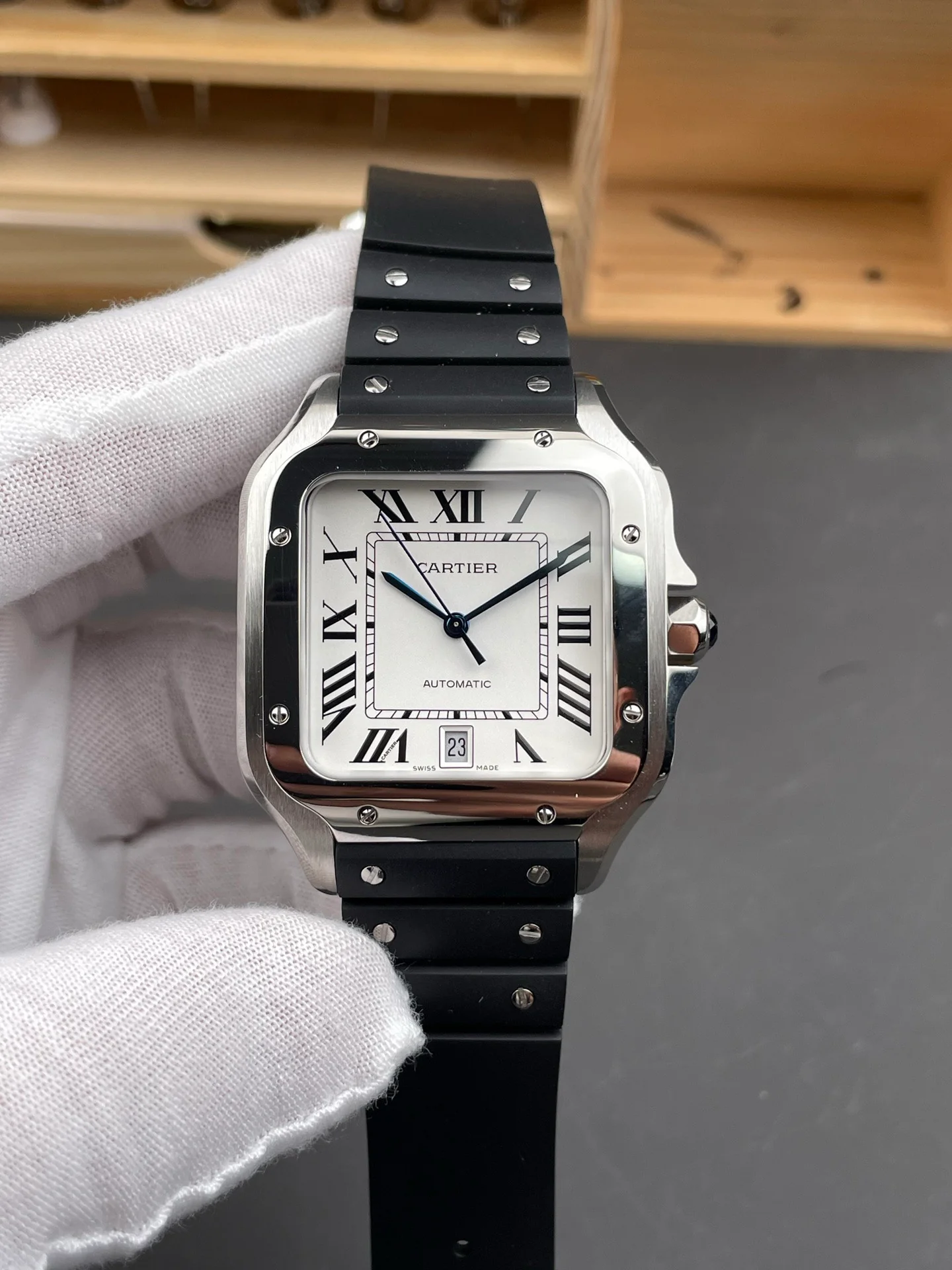 Santos White Dial Men