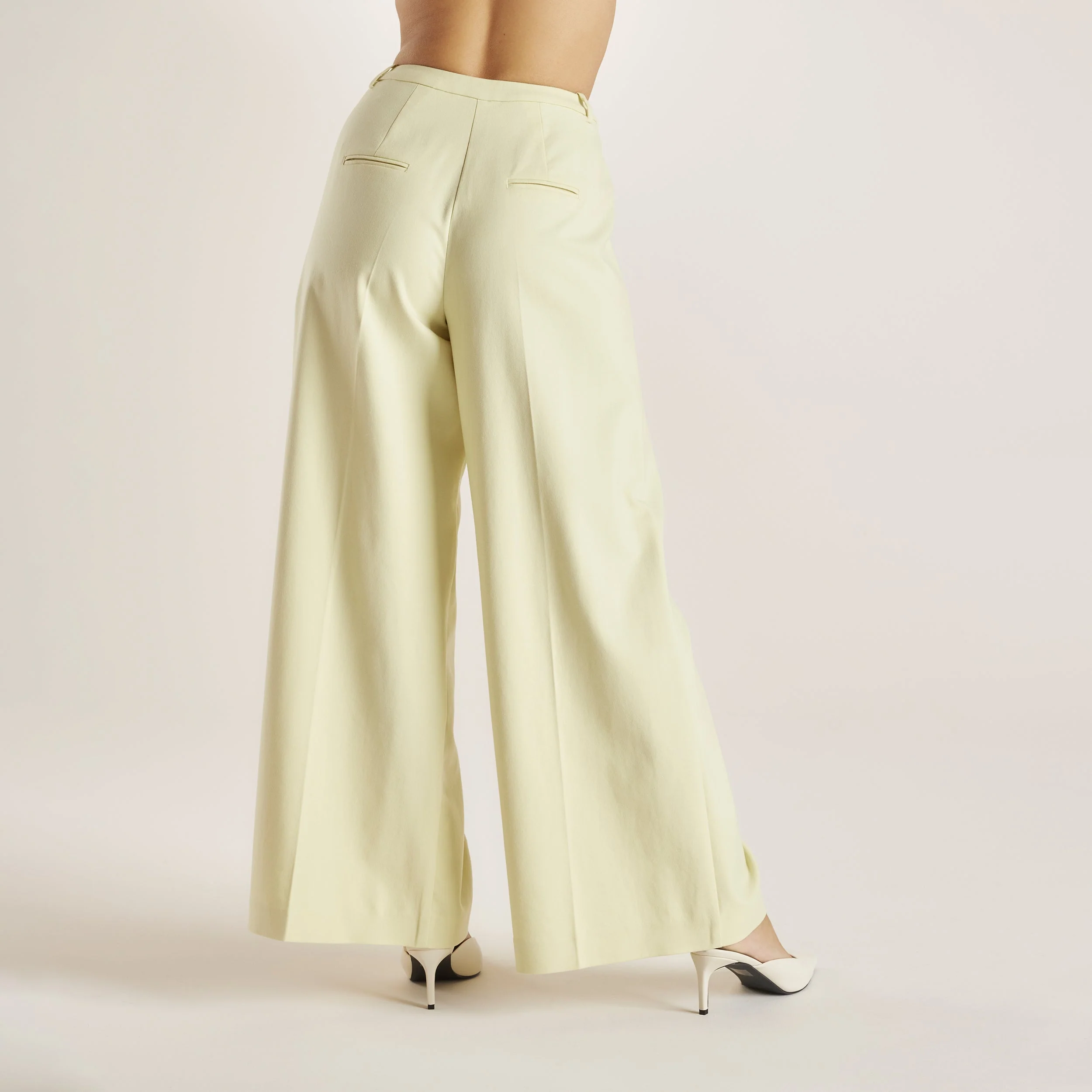 Woven Wide-Leg Pants - Buttermilk