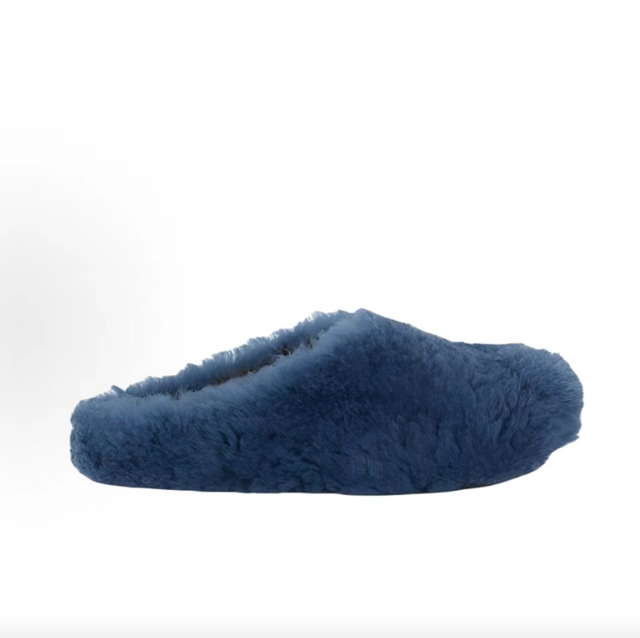 Marni Navy Shearling Fussbett Mule