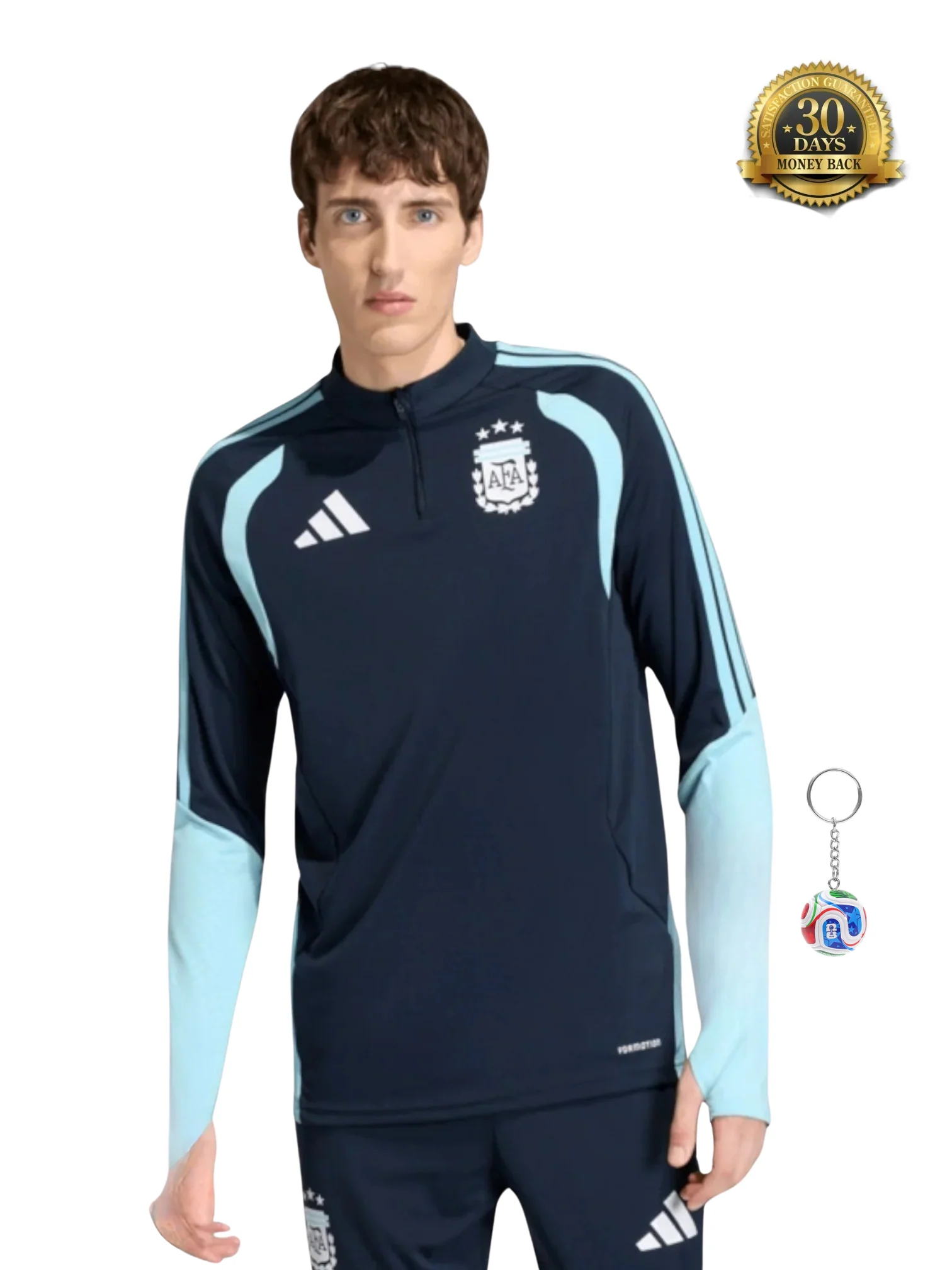 Argentina World Cup 2026 Half-Zip Training Suit Set Blue