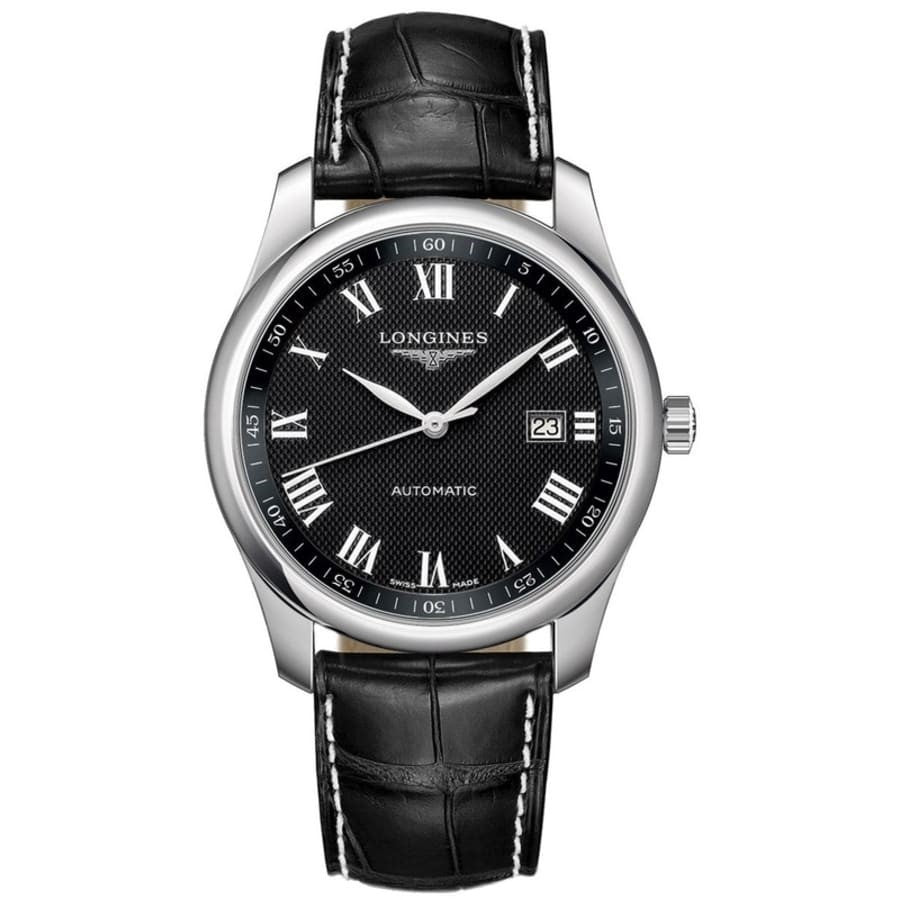 [2026 Mirror Grade]Longines Women's L2.793.4.51.7 Master Collection Black Leather Watch