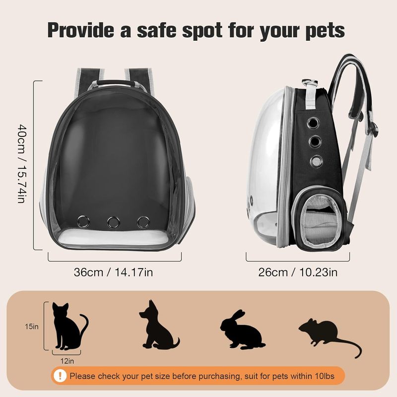 Cat Carrier Backpack, Pet Carrier Backpack Front Pack for Small Medium Cat Puppy Dog