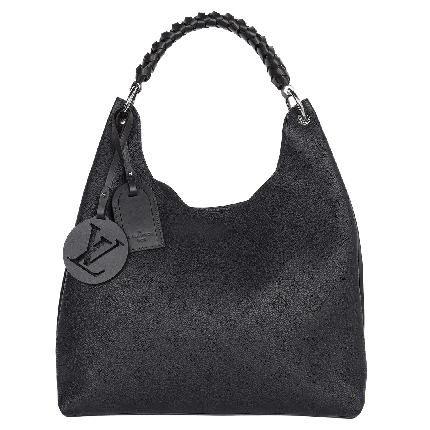 Mahina Leather Carmel Hobo Black