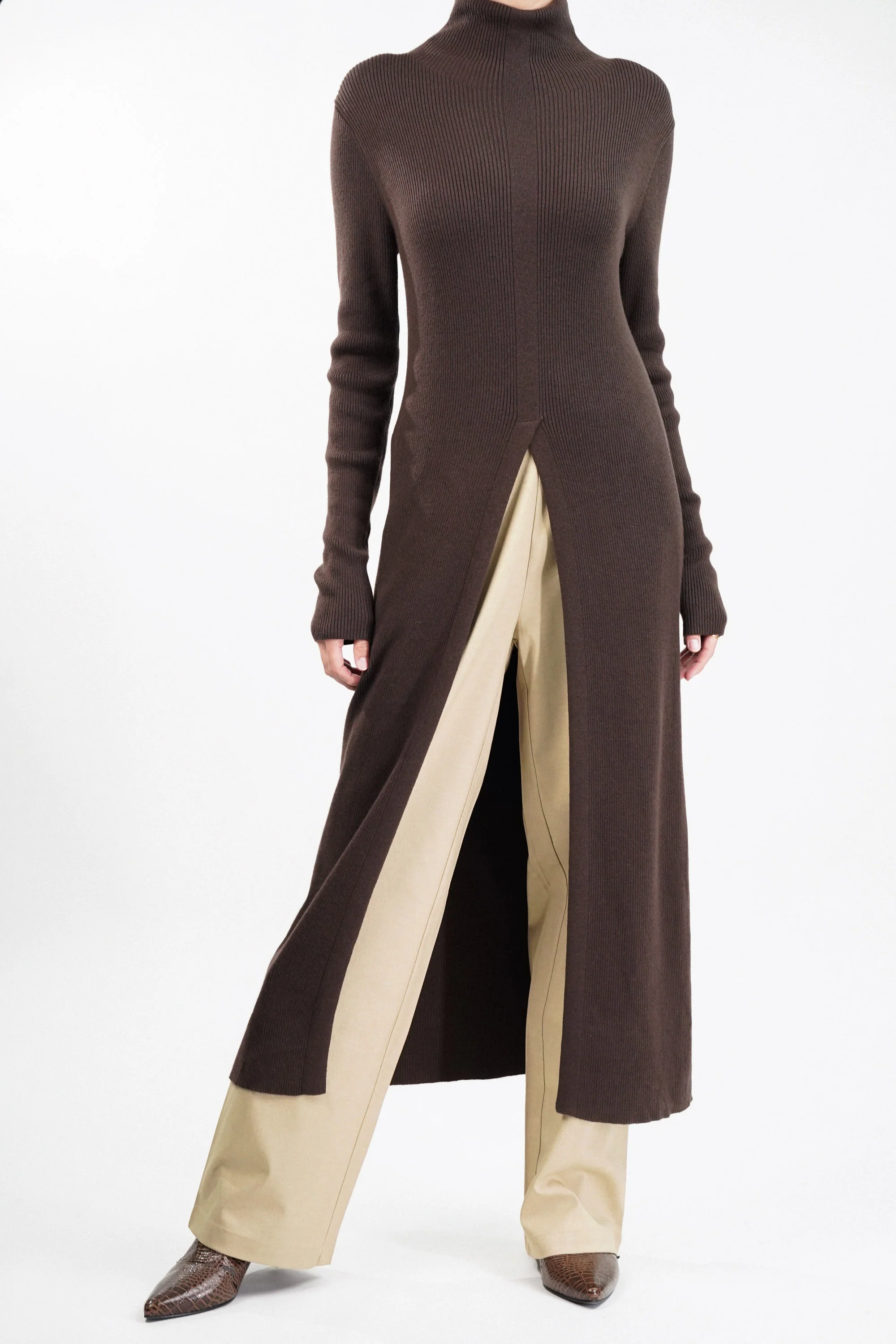 Truffle Rib knit Bodycon Sweater