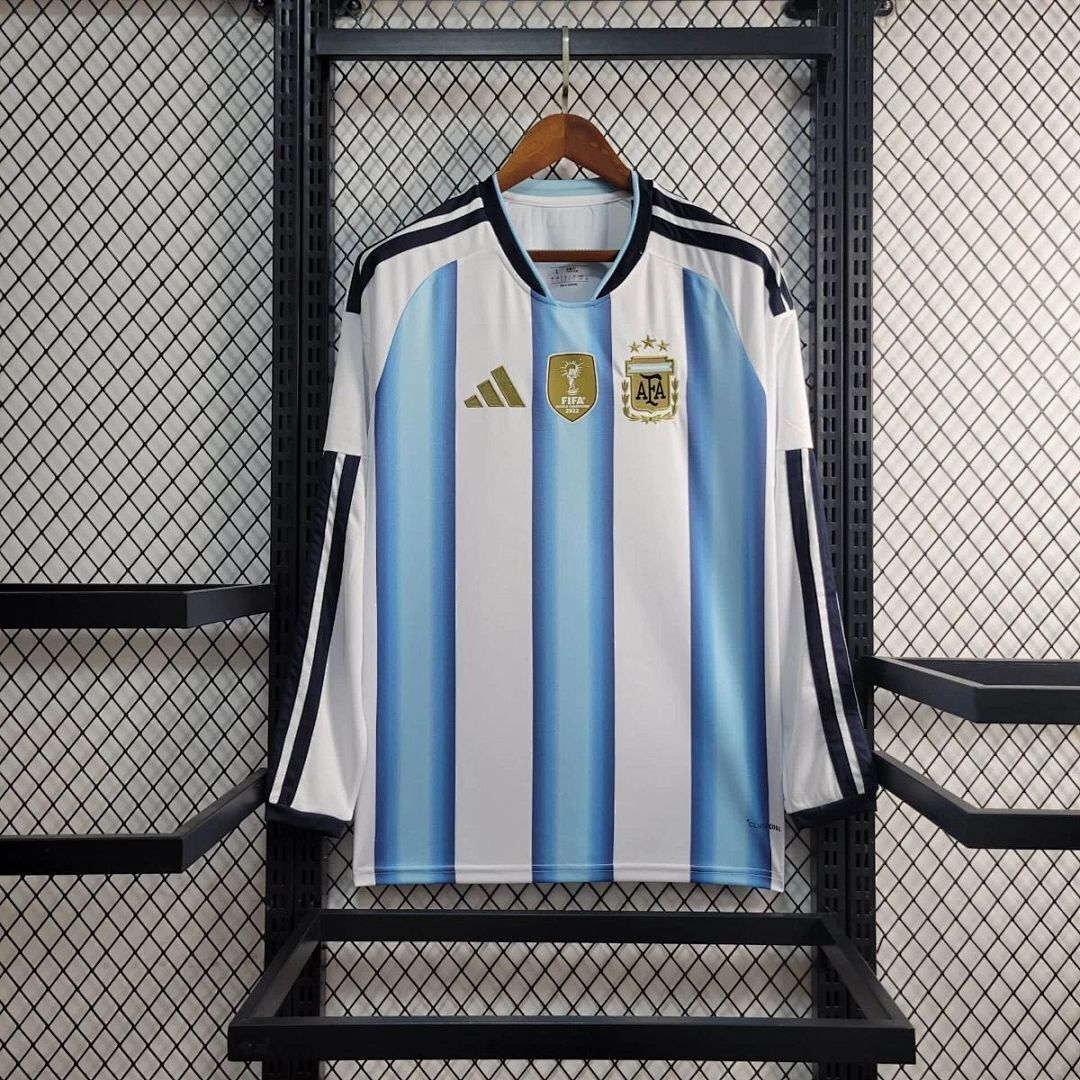 Argentina Soccer Jersey Home Long Sleeve Custom Shirt World Cup 2026