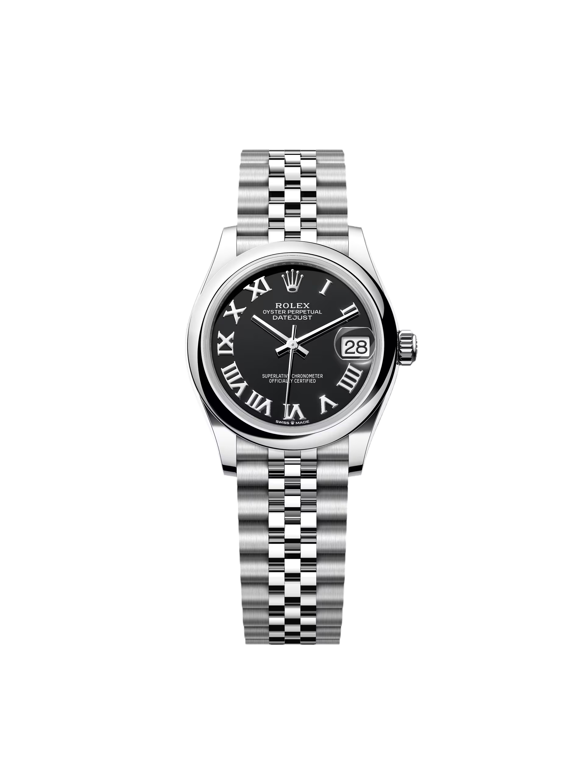 [2026 Mirror Grade]RLX Datejust m278240-0001/0002 31mm Black Roman Domed Bezel Oyster Oystersteel