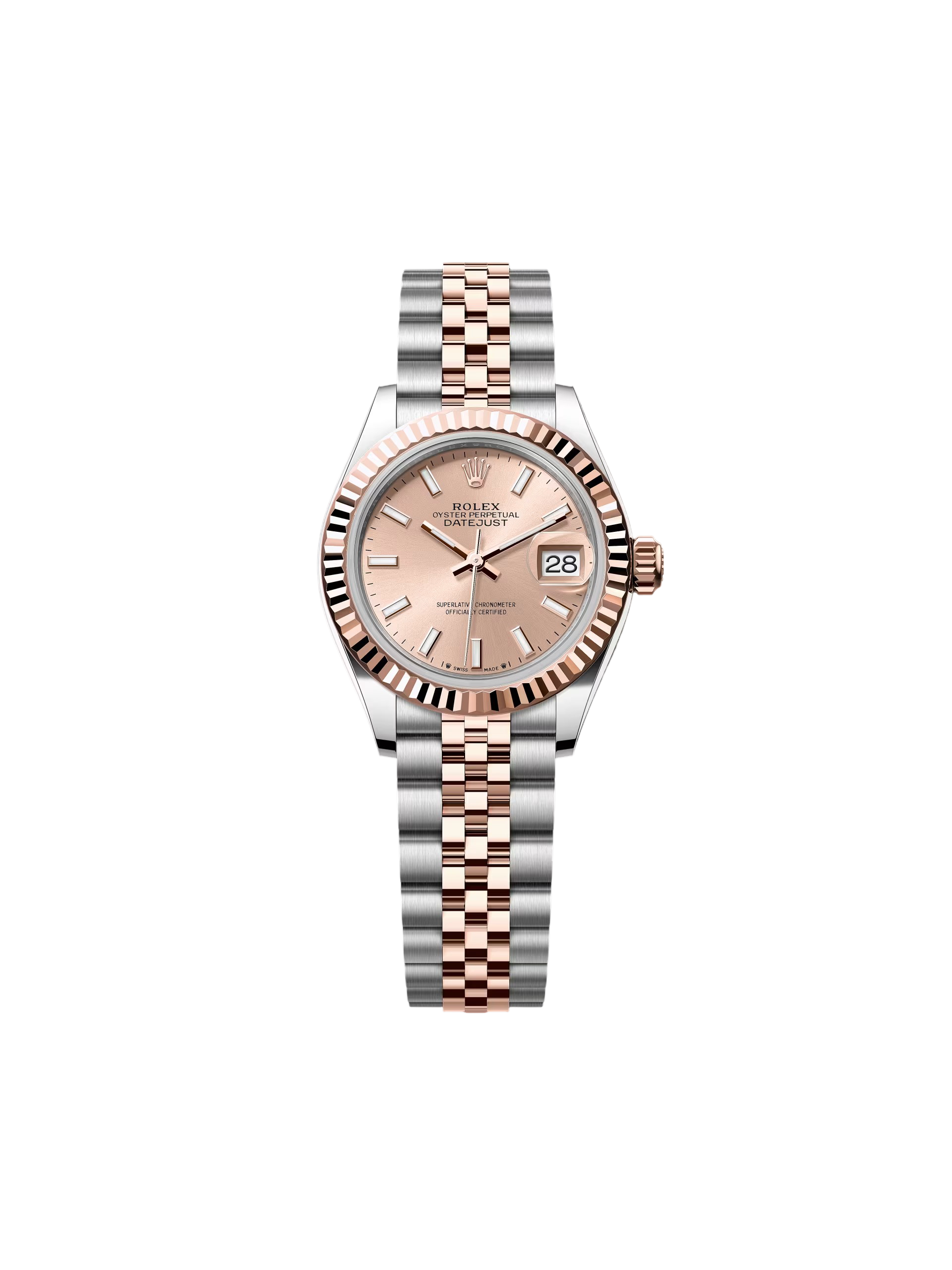 [2026 Mirror Grade]RLX Lady-Datejust 28mm 279171 Sundust Index Oyster Stainless Steel and Rose Gold