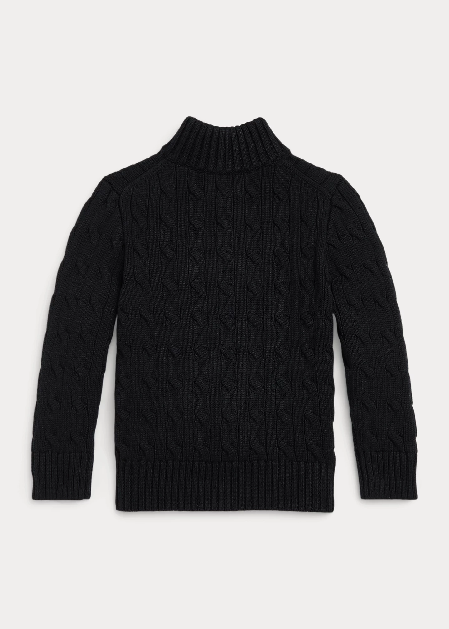 Cable-Knit Cotton Quarter-Zip Sweater