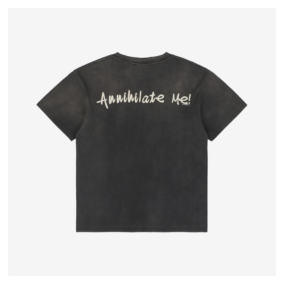 Saint Michael Green Letter Print T-Shirt