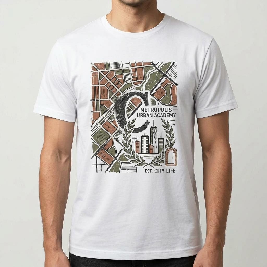 City Varsity Tee, Vintage Athletic Graphic T-Shirt, Unisex Streetwear Shirt CityTee7