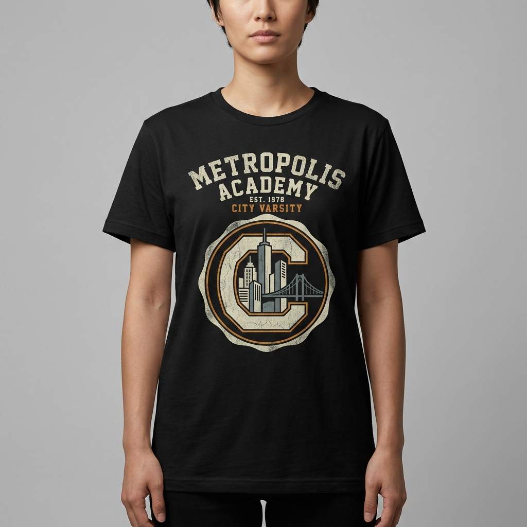 City Varsity Tee, Vintage Athletic Graphic T-Shirt, Unisex Streetwear Shirt CityTee2