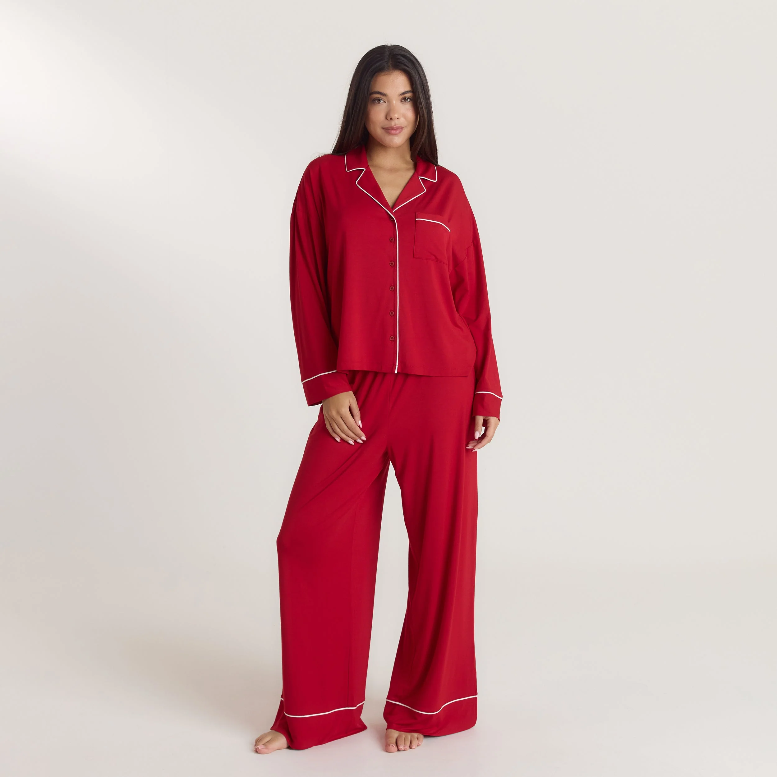 Alpine Dreams Pajama Bottoms - Red