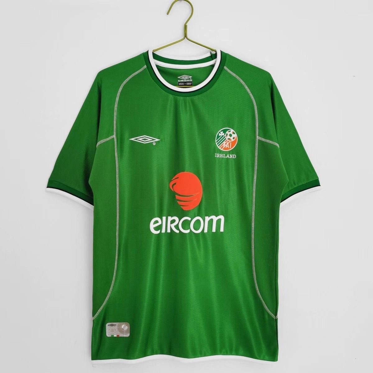 Ireland Retro Soccer Jersey Home Custom Shirt 2002