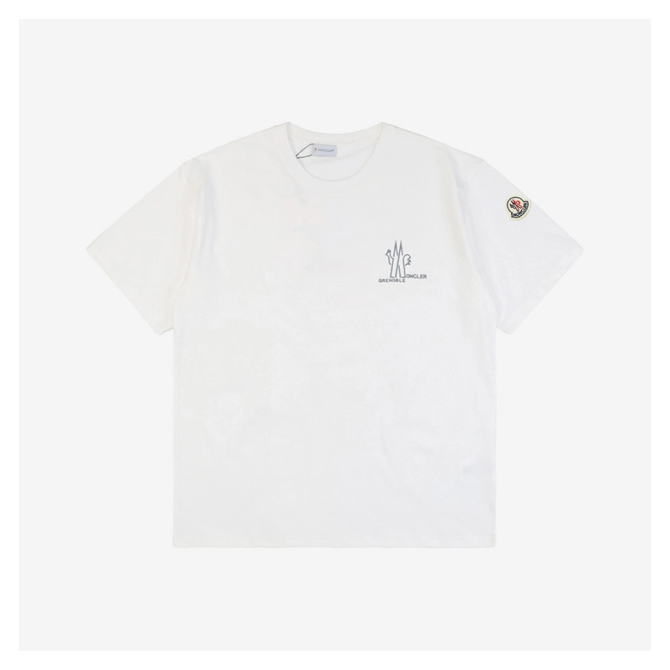 Mxxcler Rooster Lettering Rubber Print T-Shirt (Black/White)