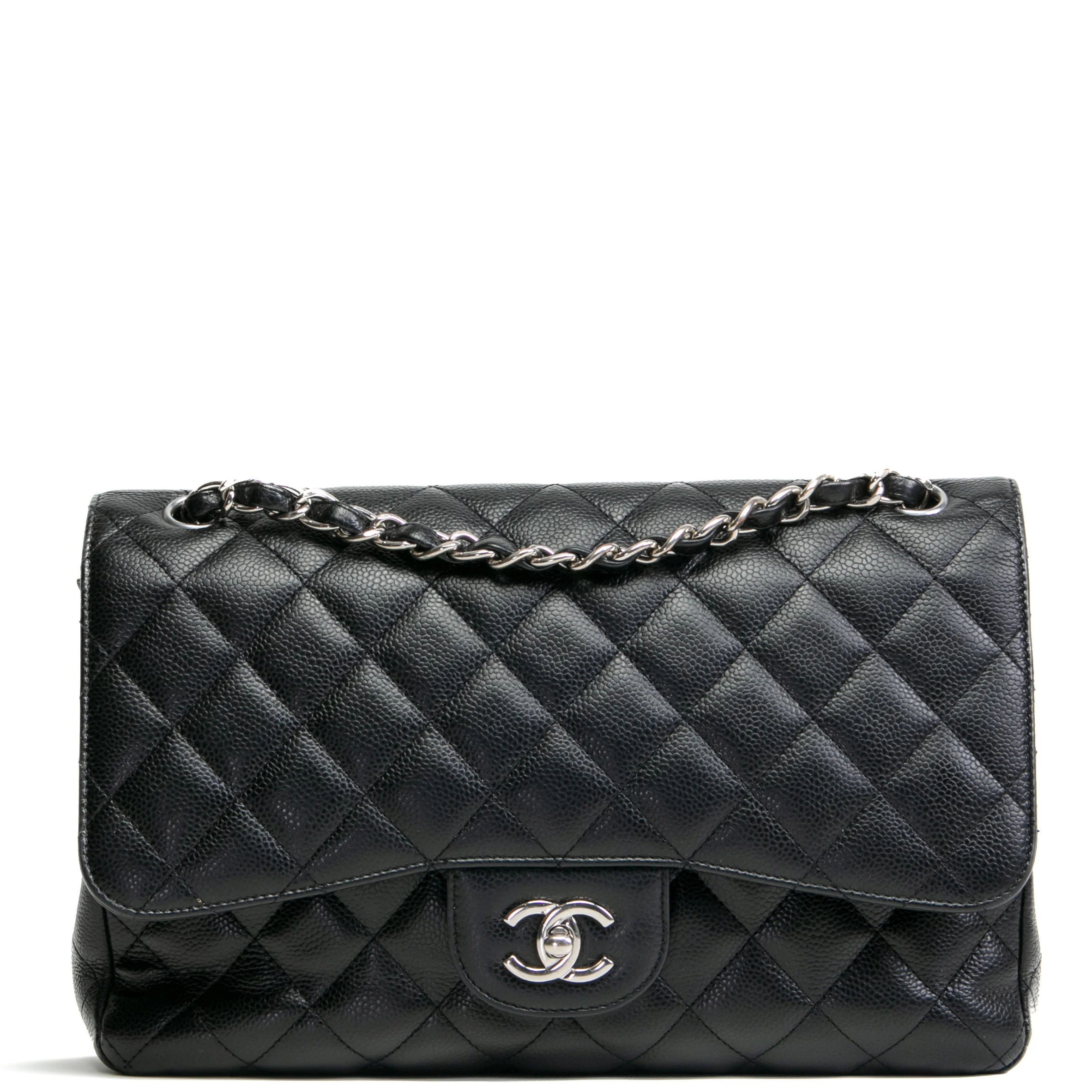 CHANEL Caviar Classic Jumbo Double Flap - Black