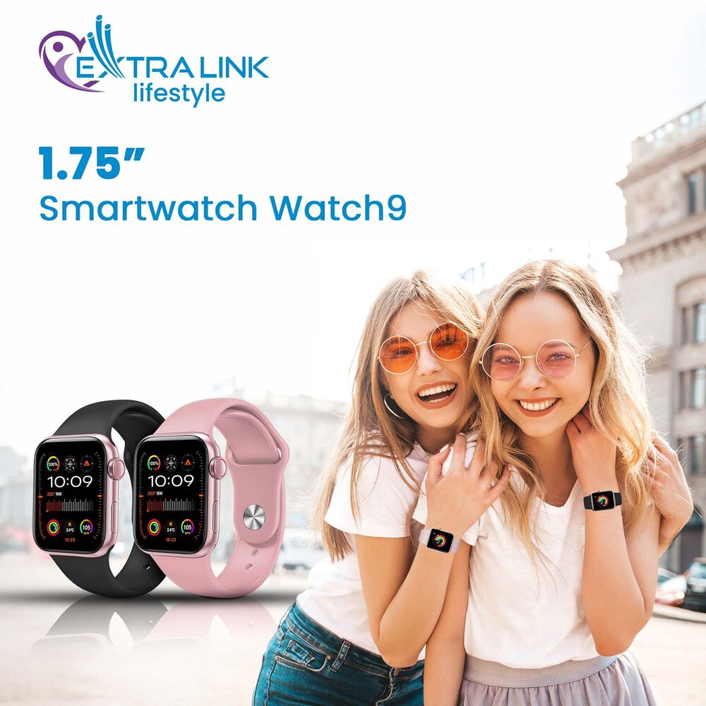 EXTRALINK Smartwatch Extralink Lifestyle Watch9, 2 opaski, różowy