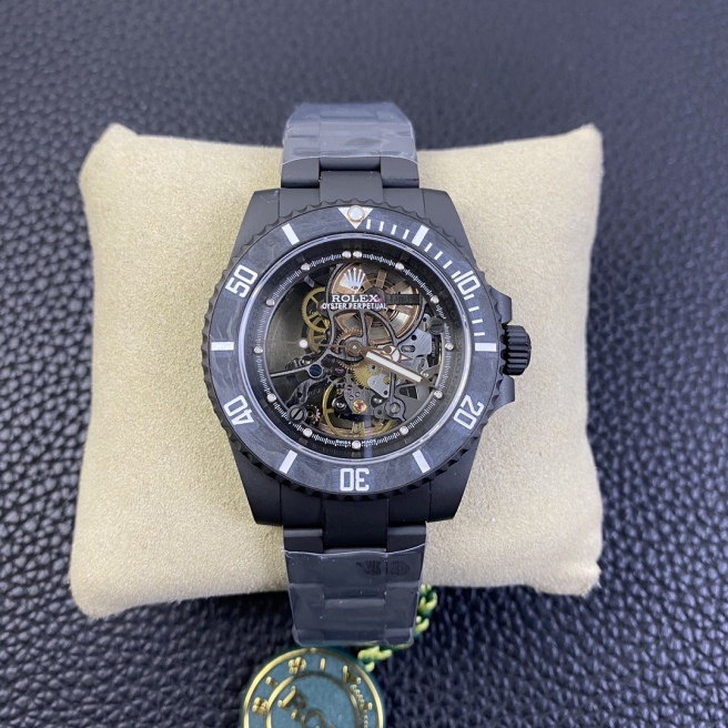 [2026 Mirror Grade]Rolex Submariner Black PVD Andrea Pirlo Project 114060 Skeleton Dial 40mm