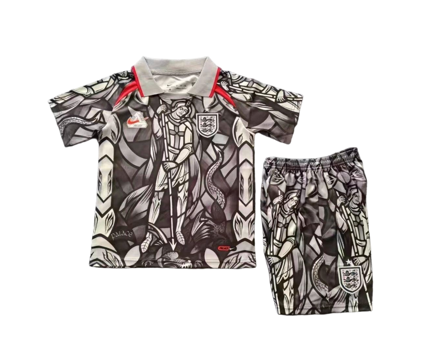 World Cup 2026 Palace #7 England Football Jersey x Palace Pre-match Kids Kit Jersey+Shorts