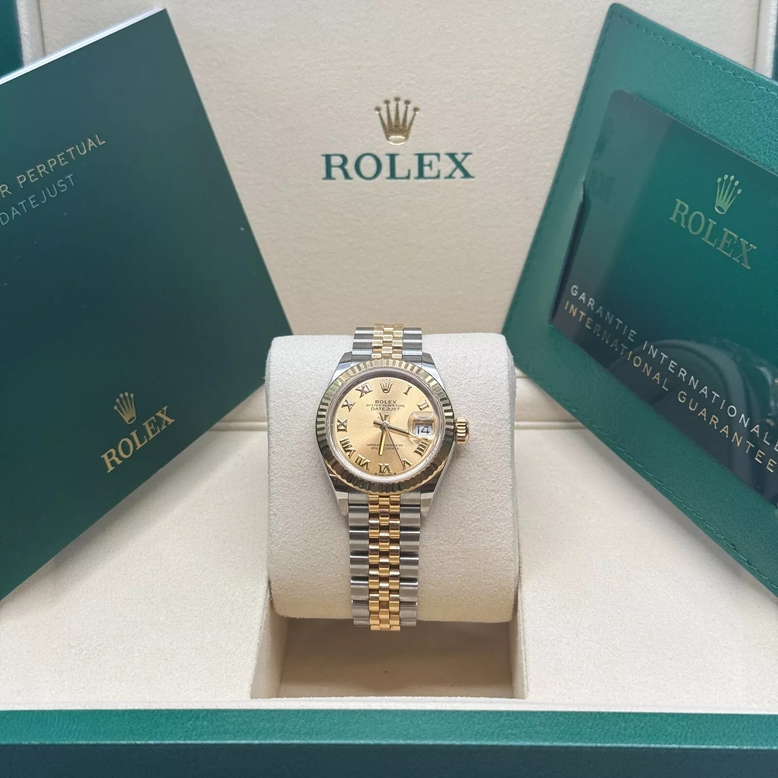 [2026 Mirror Grade]RLX Lady-Datejust 28mm 279173 Champagne Roman Dial Oyster Bracelet