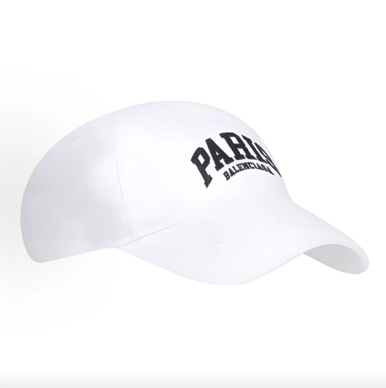 Balenciaga Paris Logo White Baseball Cap