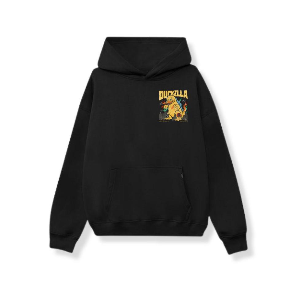 Duckzilla Monster Duck Retro Cartoon Design Hoodie