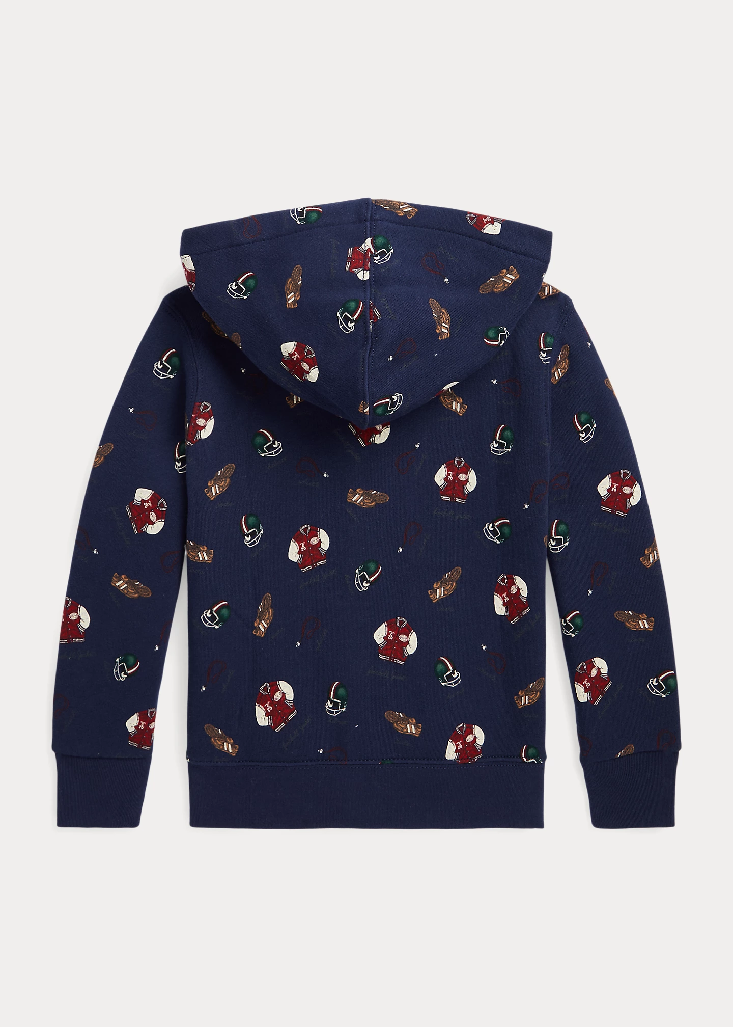 Varsity Inspired–Print Fleece Hoodie
