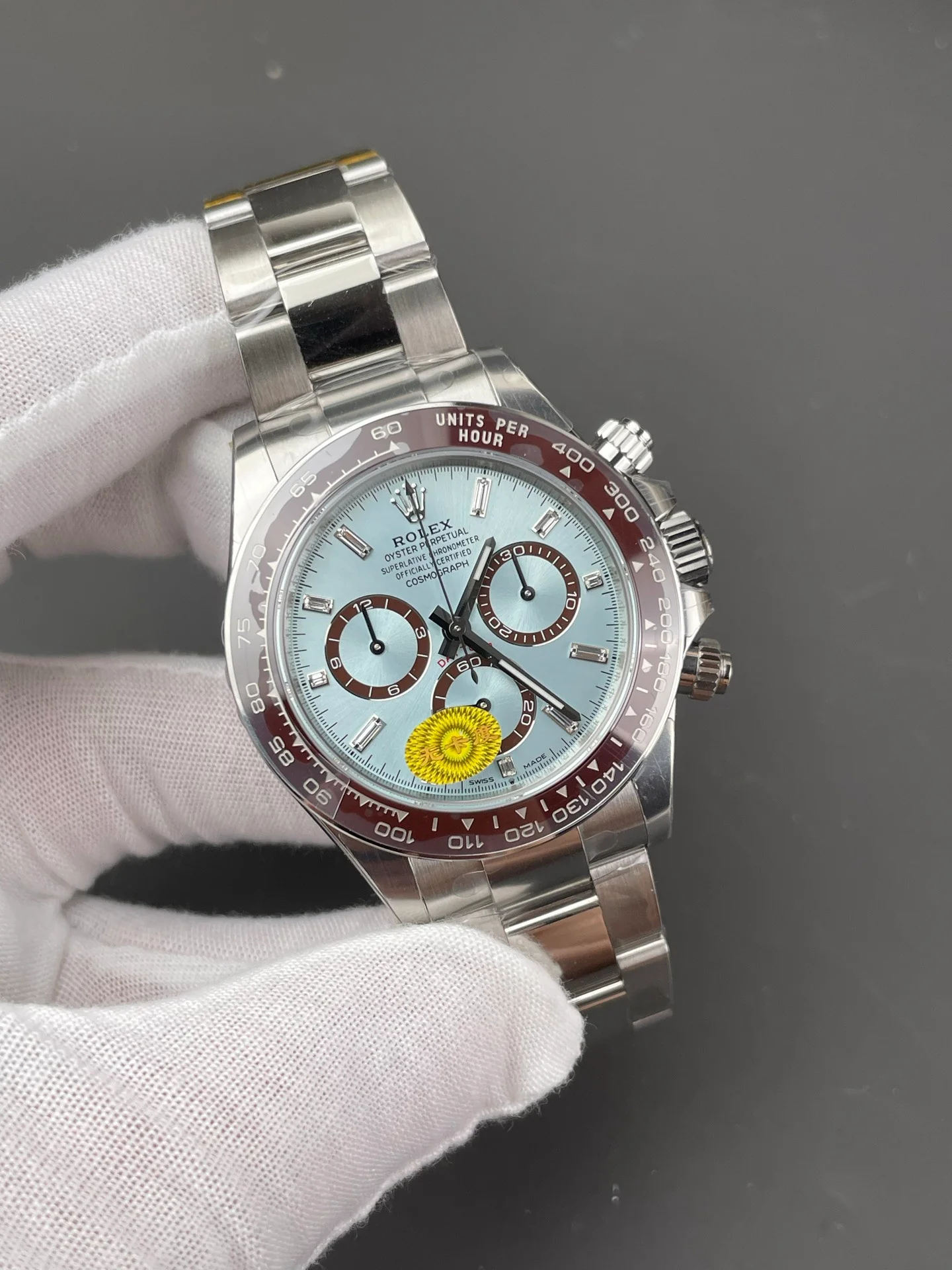 Rolex Ice Blue Diamond Hour Markers Dayton M126506-0001