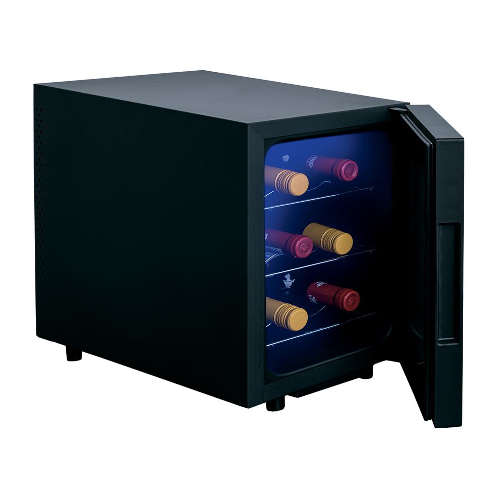 HOFFEN EXPERT Lodówka na wino Hoffen Expert, 13 l, na 6 butelek, LED, czarna