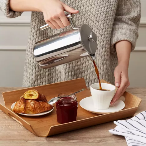 MARKA DUKA Zaparzacz do kawy French Press DUKA BARISTA 1100 ml srebrny stal nierdzewna