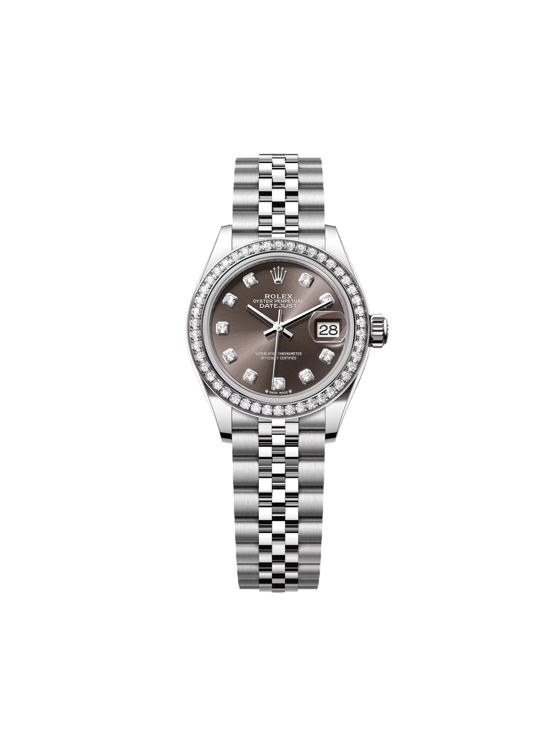 [2026 Mirror Grade]RLX Lady-Datejust 28mm 279384RBR Dark Gray set with Diamonds