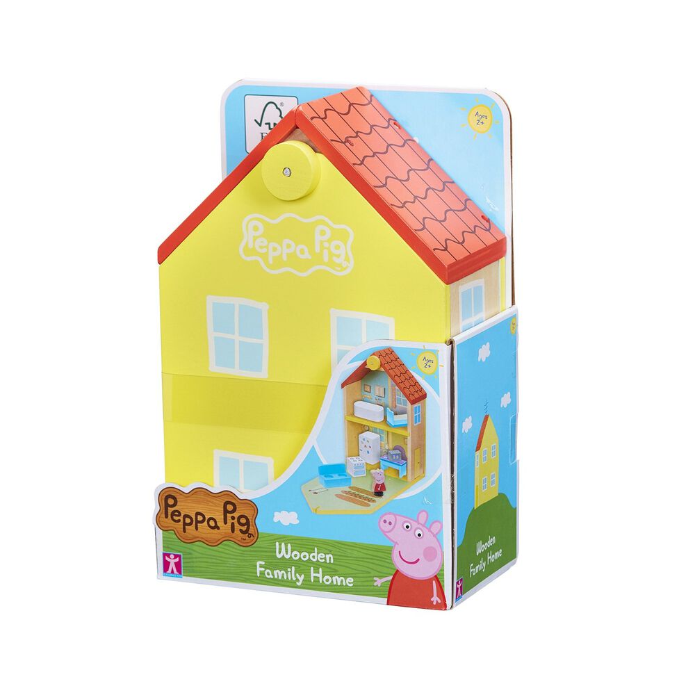 PEPPAZestaw drewniany domek z figurką Peppa, mały
