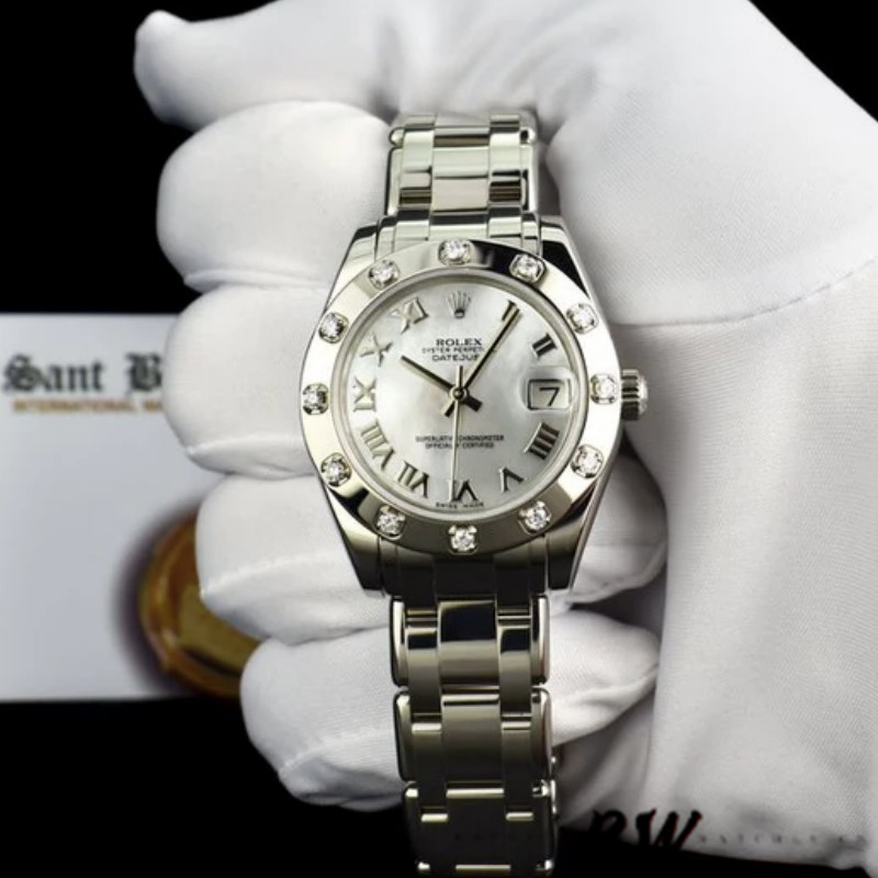 [2026 Mirror Grade]Rolex Pearlmaster Midsize 81319 MOP Dial 34MM Lady Replica Watch