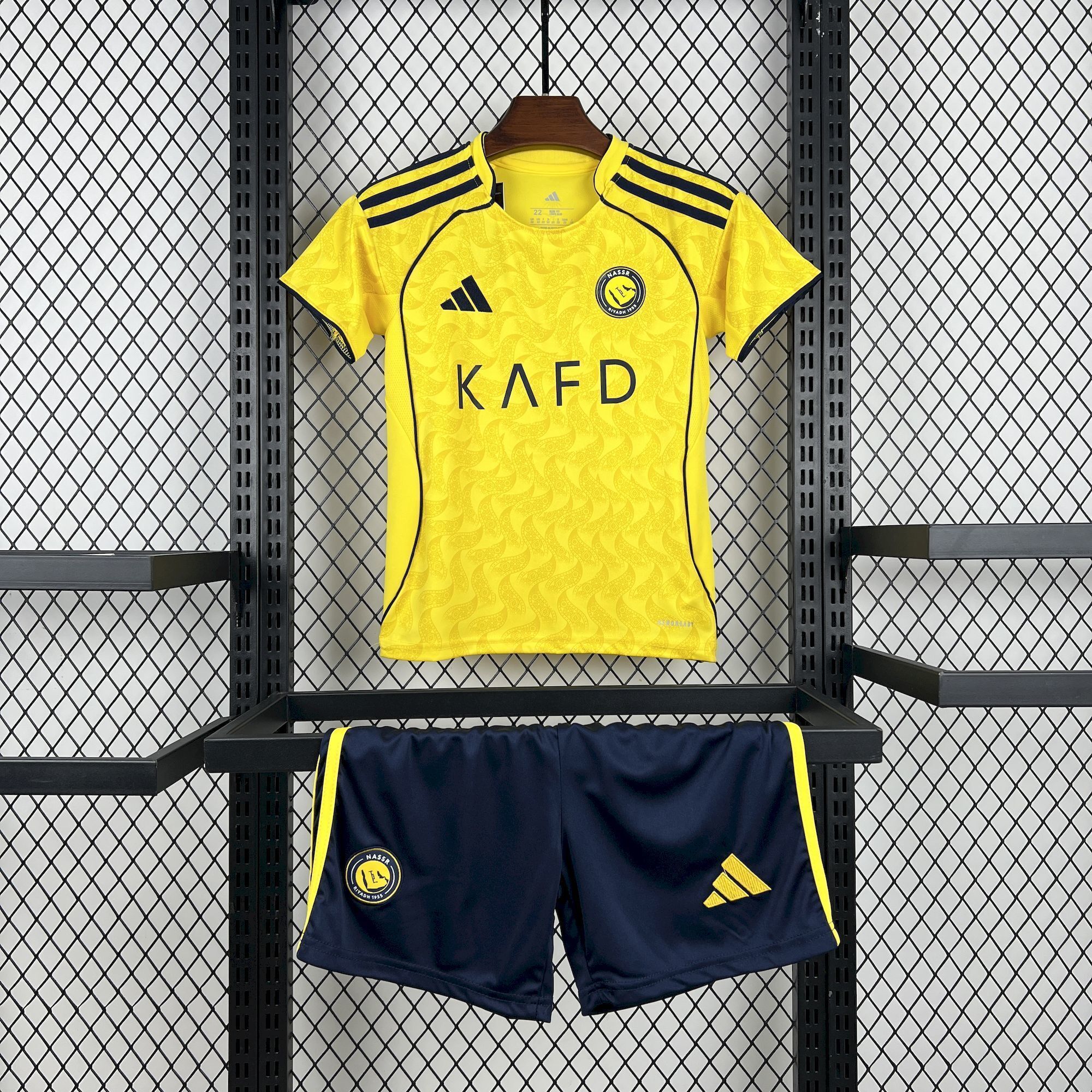Al Nassr Soccer Jersey Home Kids Kit Jersey+Shorts 2025/26
