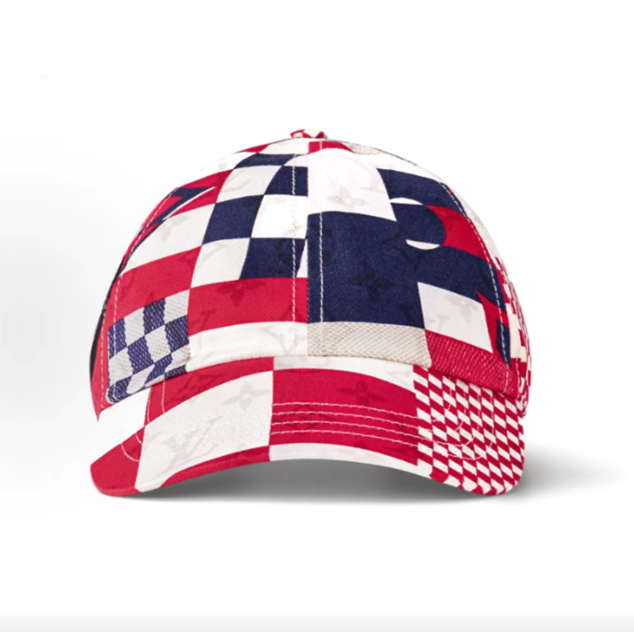 Louis Vuitton Checkerboard Patchwork Monogram Baseball Cap