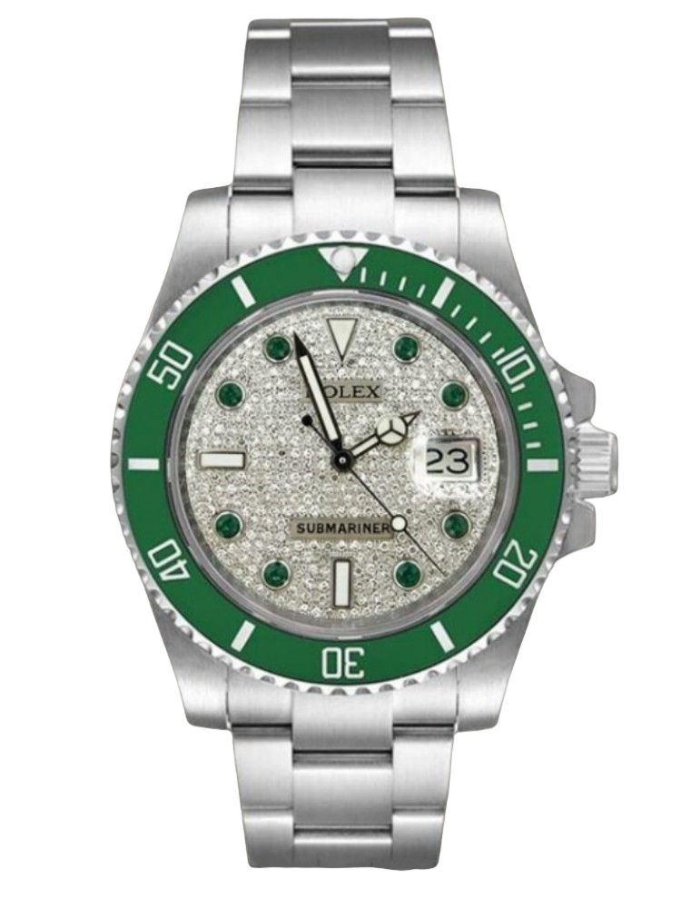 [2026 Mirror Grade]Rolex Submariner 116610 Diamond Paved Dial Automatic 40mm Mens Replica Watch