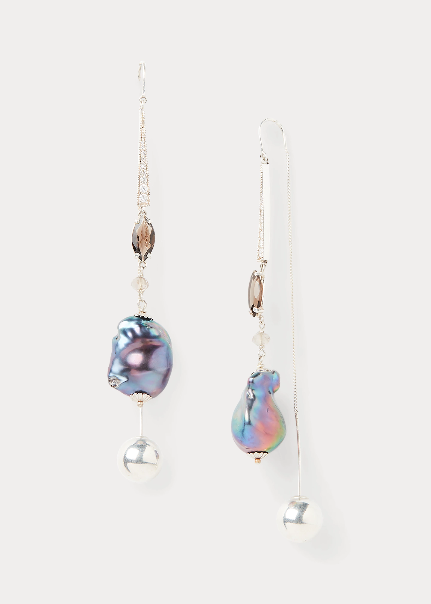 Sterling Silver Pearl Threader Earrings