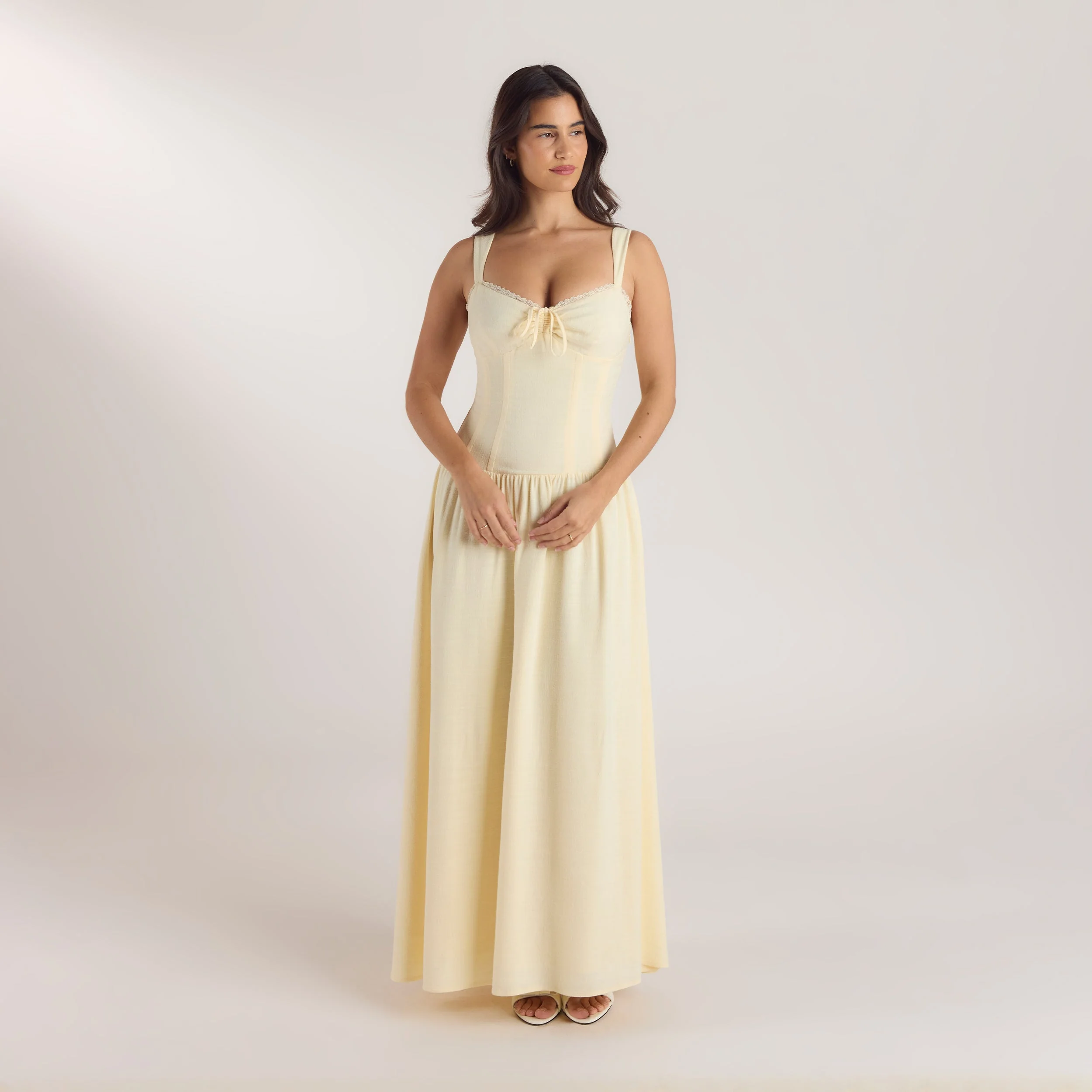 Drop-Waist Maxi Dress - Lemon