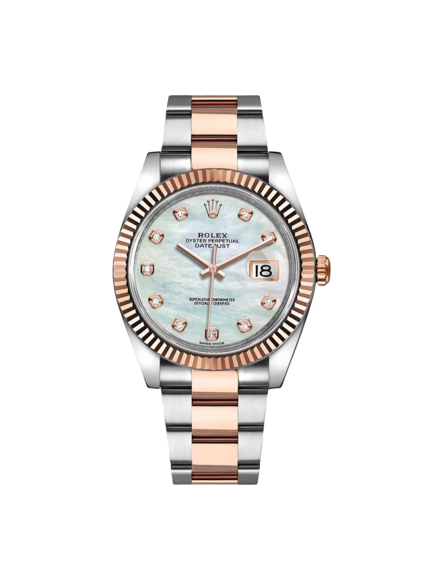 [2026 Mirror Grade]RLX Datejust 41mm 126331 MOP Diamond Jubilee Steel and Rose Gold Watch