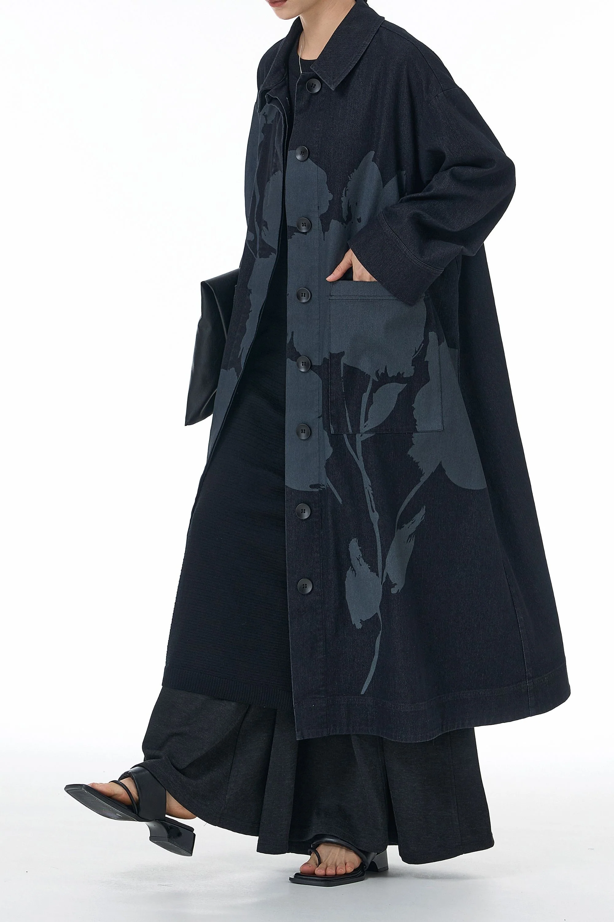 Ink & Ash Black Trench Coat