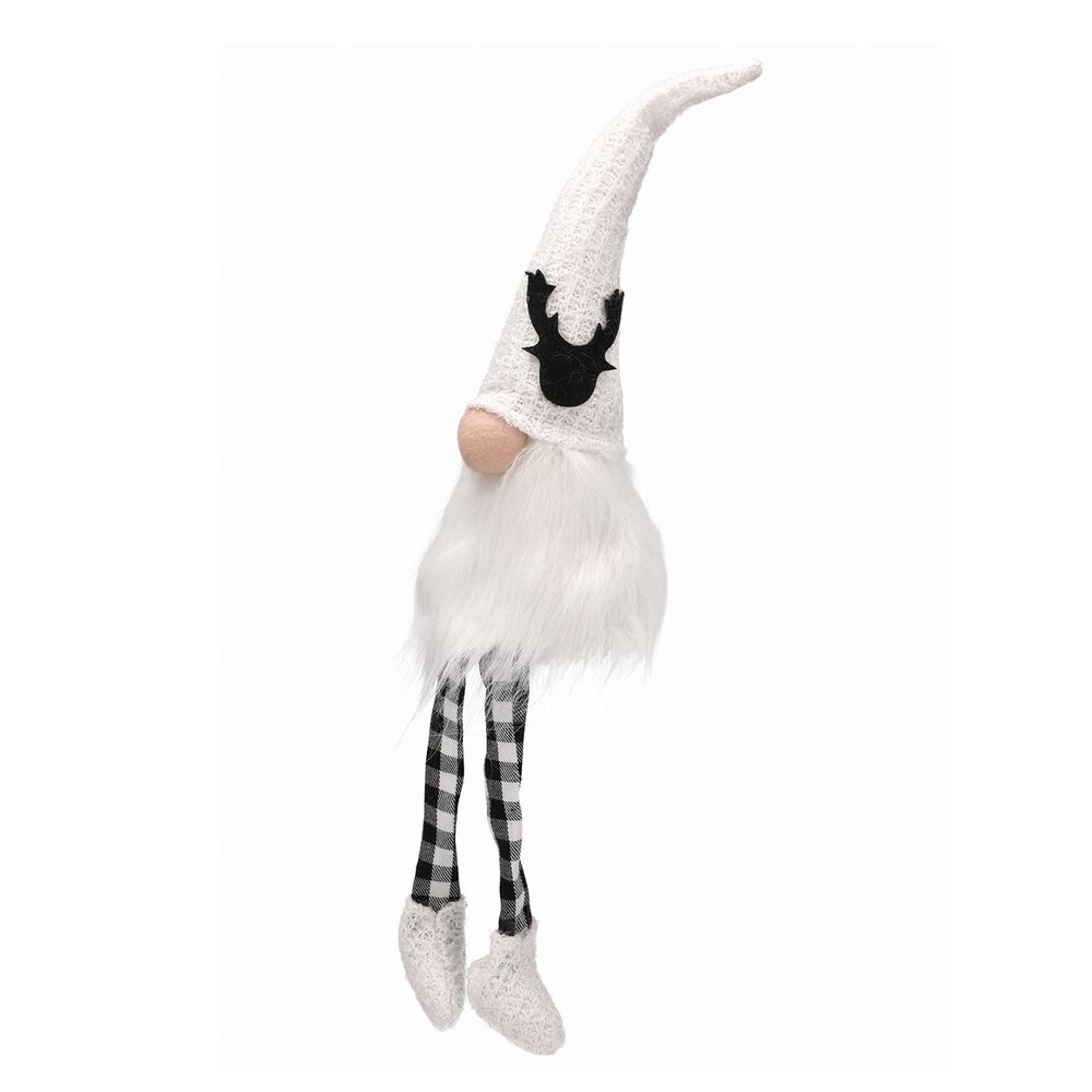 JUMI Skrzat stojący Jumi, z wiszącymi nogami, 50cm, biało-czarny