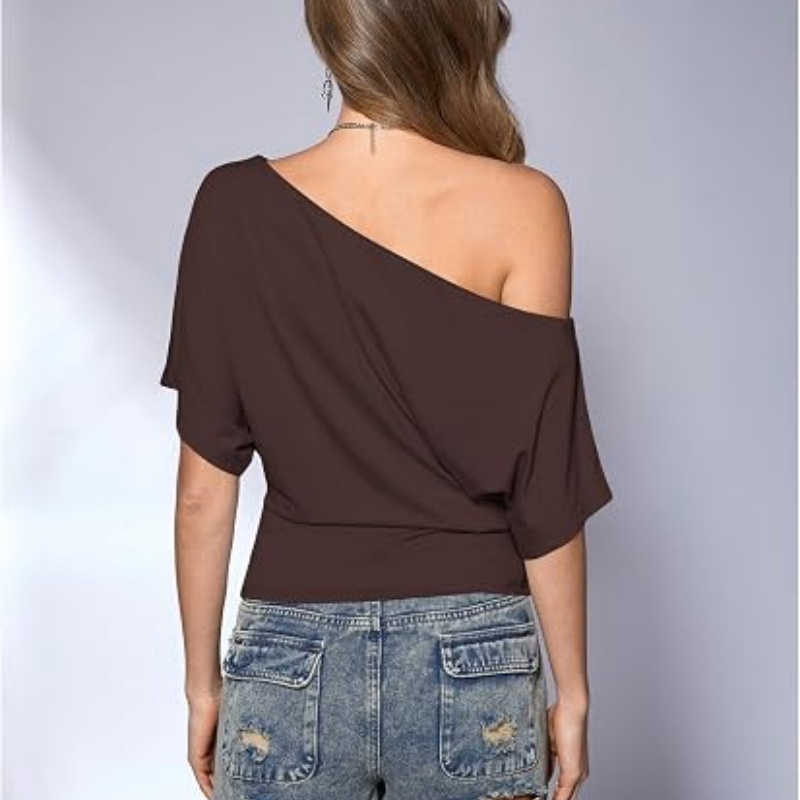 Women's Off The Shoulder Tops Asymmetrical Summer Going Out Top