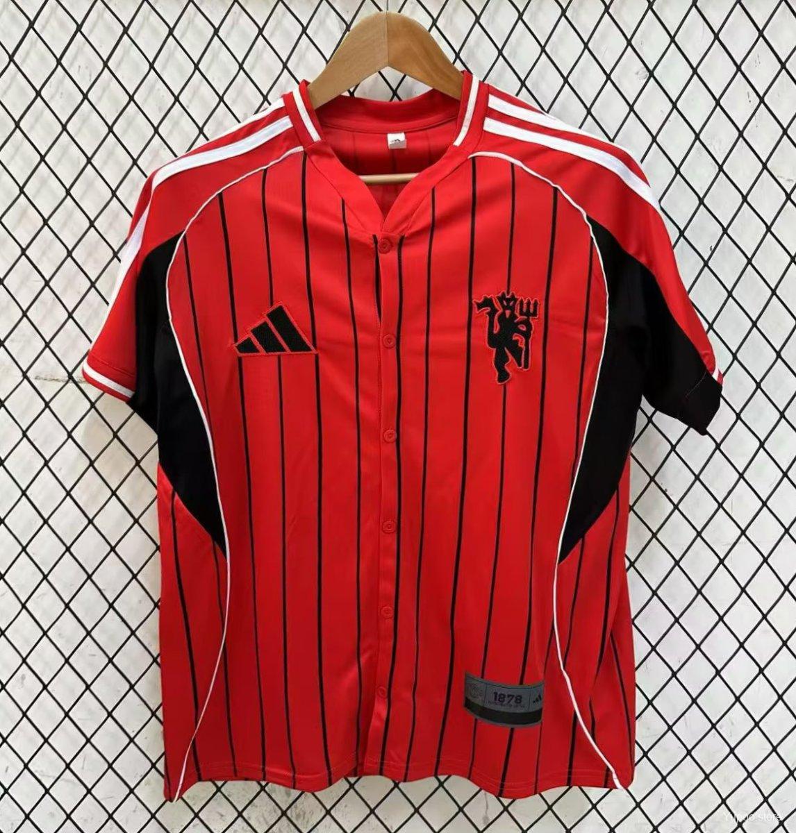 Manchester United x US Pack Baseball Jersey Shirt 2025/26
