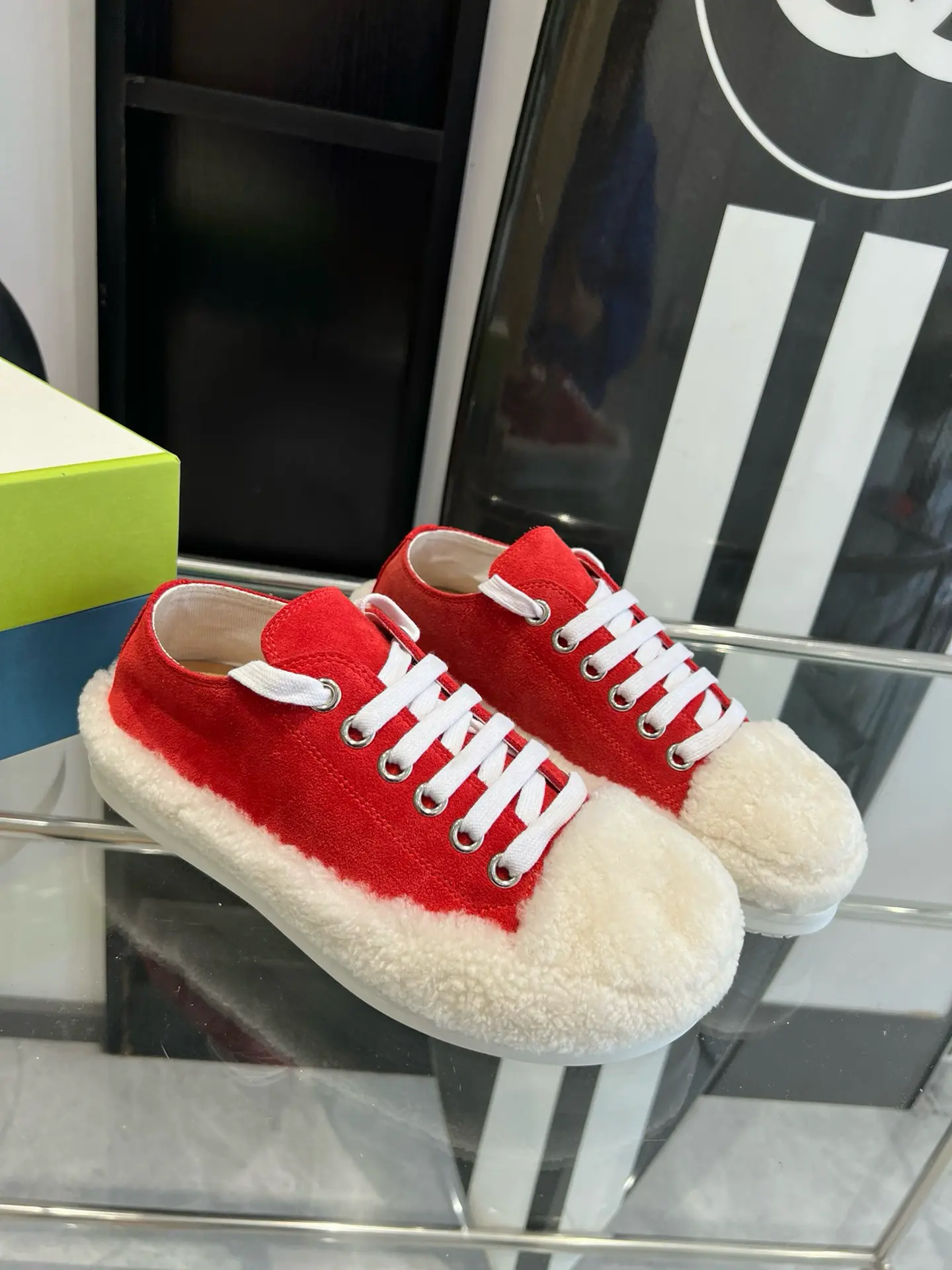 M@RNI Red Teddy Tennis Sneaker 4 Colors