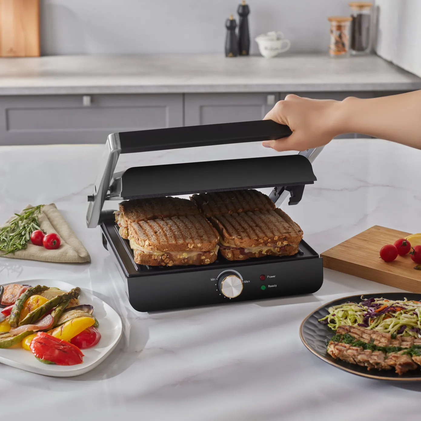 Grille-pain et machine à griller Karaca Toastmaster Inox, 2000W