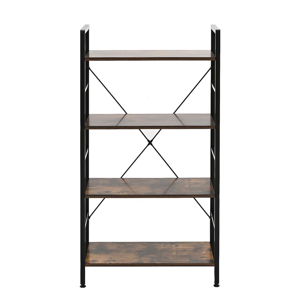OTE Regał loft 60 x 28 x 118 cm OTE, 4 półki, melamina, ciemnobrązowy